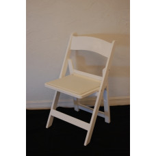 Chair, White Padded 